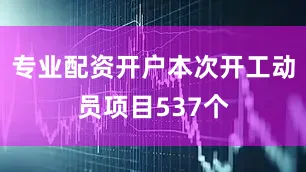 专业配资开户本次开工动员项目537个
